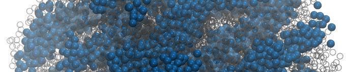 Cropped shot of a HOOMD-blue micellar crystals simulation (visualized with VMD)