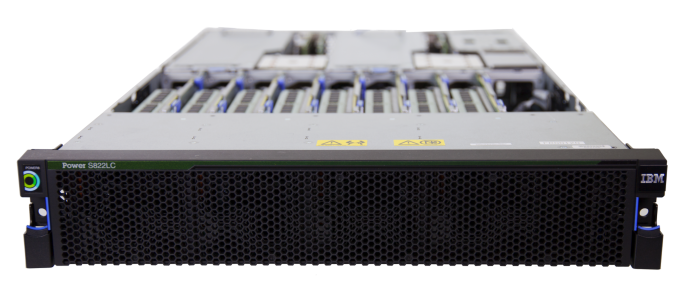 Photo of the IBM Power Systems server S822LC for HPC