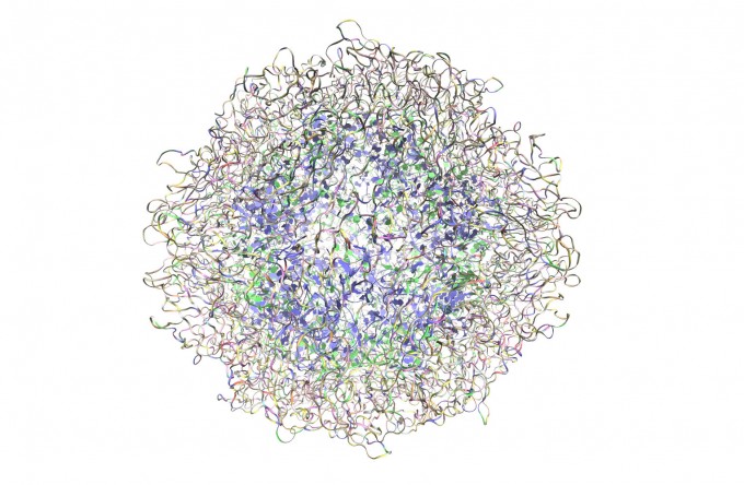 VMD visualization of the Satellite Tobacco Mosaic Virus