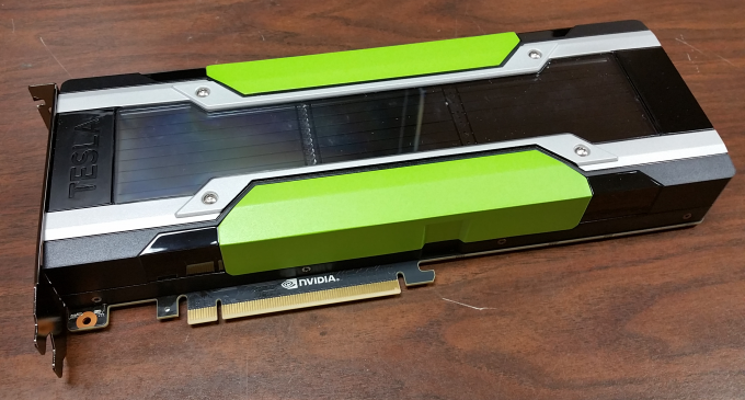 Photo of the NVIDIA Tesla M40 12GB GPU Accelerator showing the PCI-Express connector
